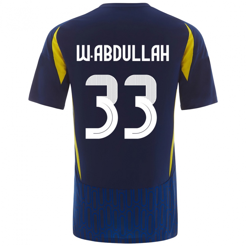 Criança Camisola Waleed Abdullah #33 Azul Amarelo Alternativa 2024/25 Camisa