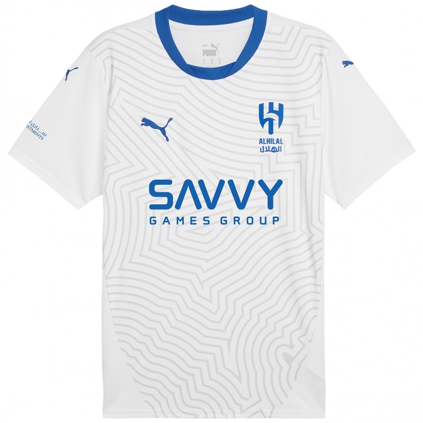 Criança Camisola Salman Al-Faraj #7 Azul Branco Alternativa 2024/25 Camisa