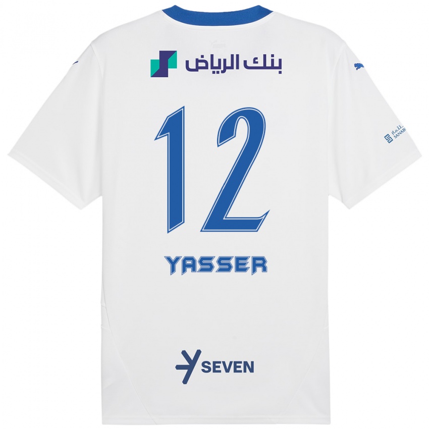 Criança Camisola Yasser Al-Shahrani #12 Azul Branco Alternativa 2024/25 Camisa