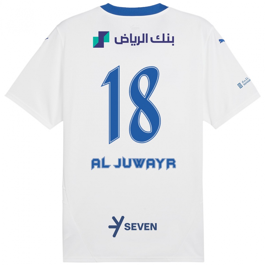 Criança Camisola Musab Al-Juwayr #18 Azul Branco Alternativa 2024/25 Camisa