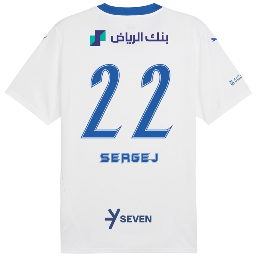 Criança Camisola Sergej Milinkovic-Savic #22 Azul Branco Alternativa 2024/25 Camisa