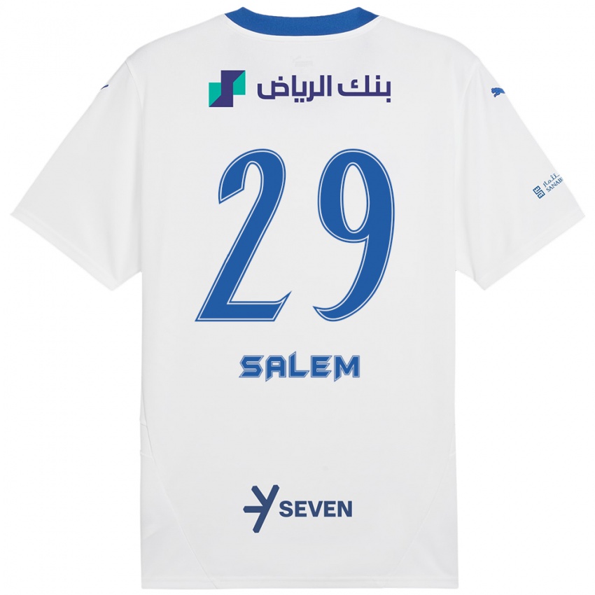 Criança Camisola Salem Al-Dawsari #29 Azul Branco Alternativa 2024/25 Camisa