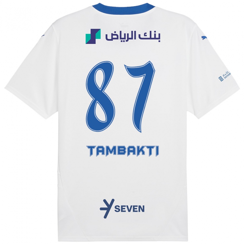 Criança Camisola Hassan Tambakti #87 Azul Branco Alternativa 2024/25 Camisa