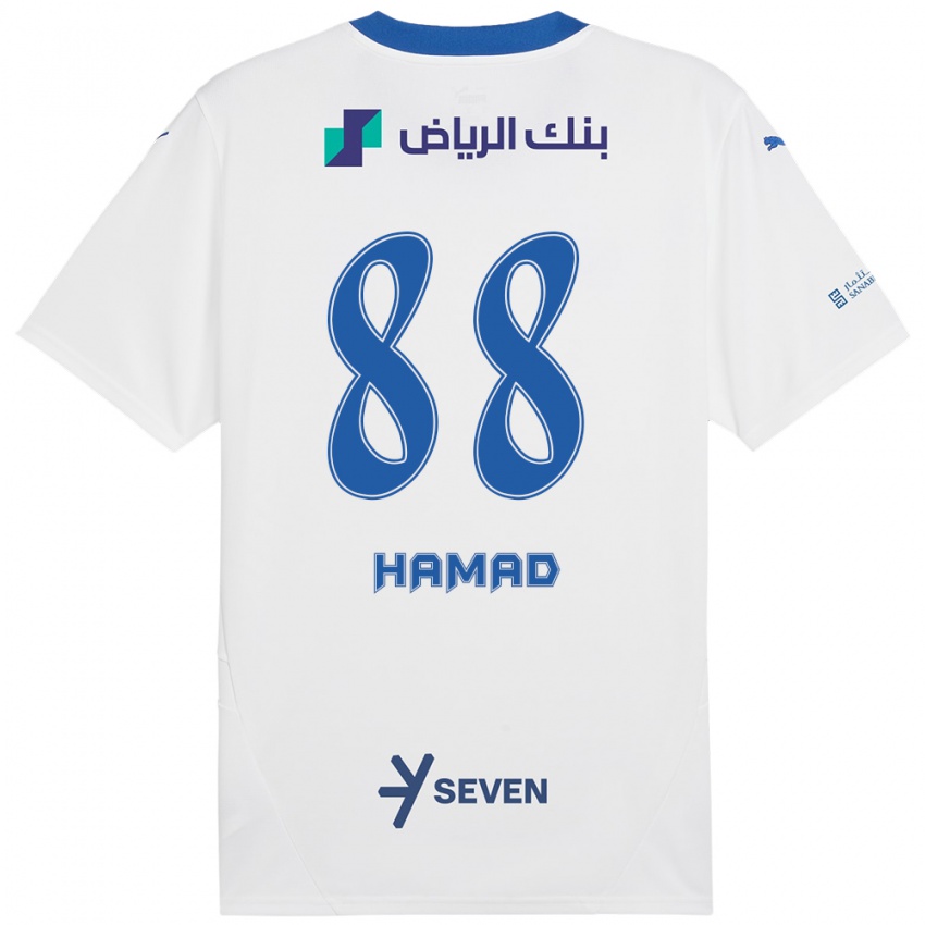 Criança Camisola Hamad Al-Yami #88 Azul Branco Alternativa 2024/25 Camisa