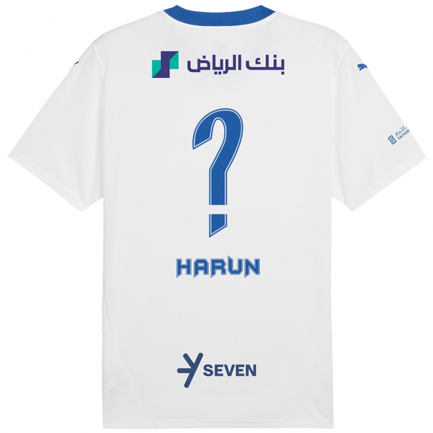 Criança Camisola Saud Harun #0 Azul Branco Alternativa 2024/25 Camisa