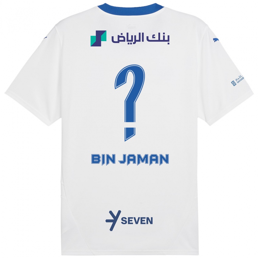 Criança Camisola Rakan Bin Jaman #0 Azul Branco Alternativa 2024/25 Camisa