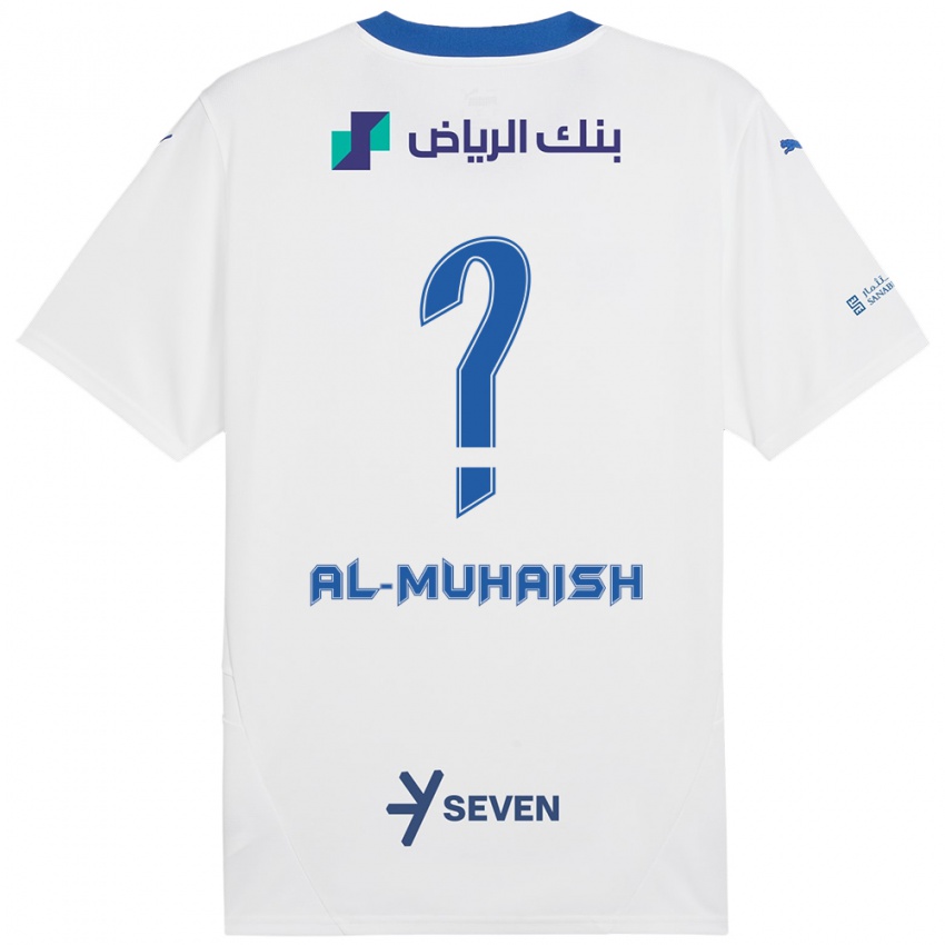 Criança Camisola Mohammed Al-Muhaish #0 Azul Branco Alternativa 2024/25 Camisa