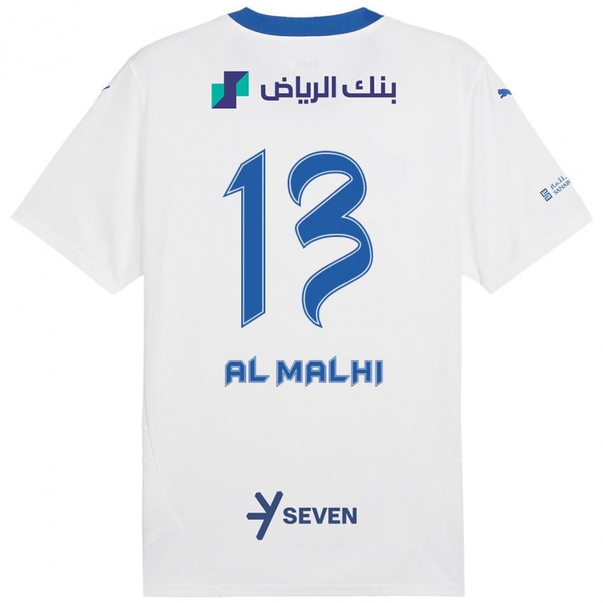 Criança Camisola Al Muhra Al-Malhi #13 Azul Branco Alternativa 2024/25 Camisa