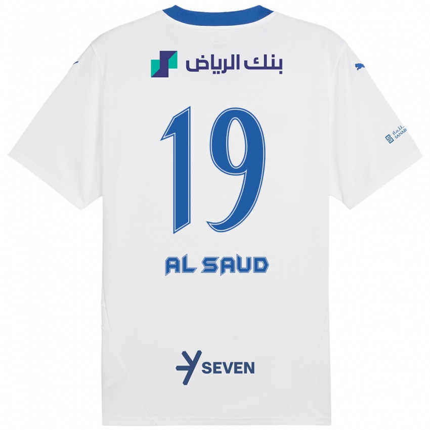 Criança Camisola Manal Al Saud #19 Azul Branco Alternativa 2024/25 Camisa