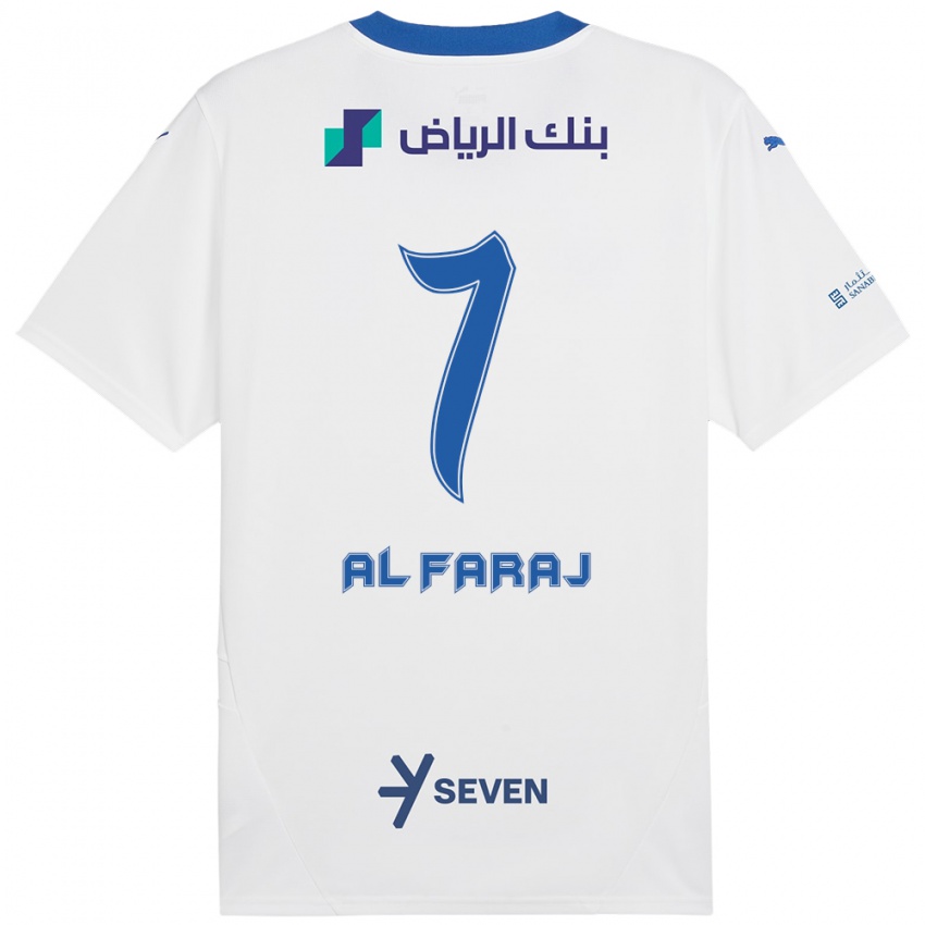 Criança Camisola Salman Al-Faraj #7 Azul Branco Alternativa 2024/25 Camisa