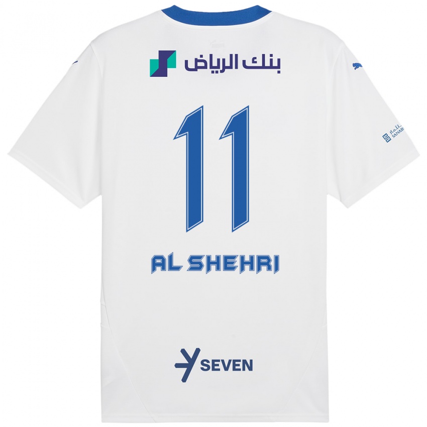 Criança Camisola Saleh Al-Shehri #11 Azul Branco Alternativa 2024/25 Camisa