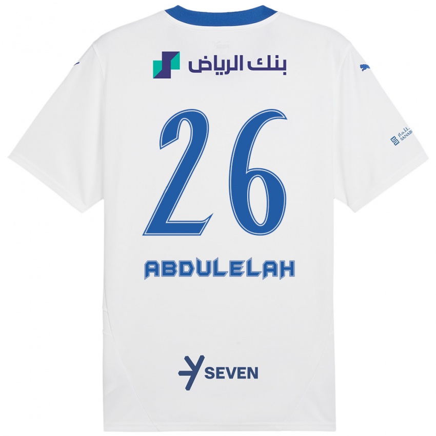 Criança Camisola Abdulelah Al-Malki #26 Azul Branco Alternativa 2024/25 Camisa