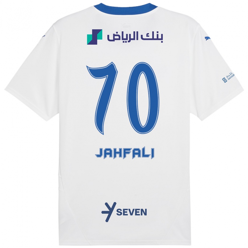 Criança Camisola Mohammed Jahfali #70 Azul Branco Alternativa 2024/25 Camisa