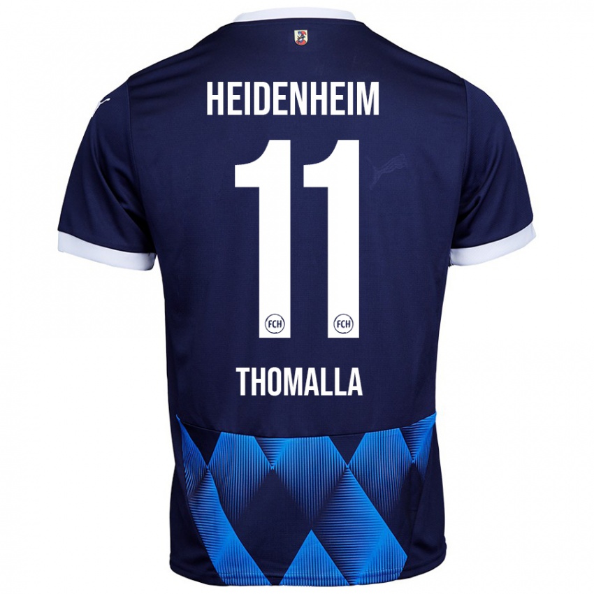 Criança Camisola Denis Thomalla #11 Azul Da Marinha Escura Alternativa 2024/25 Camisa