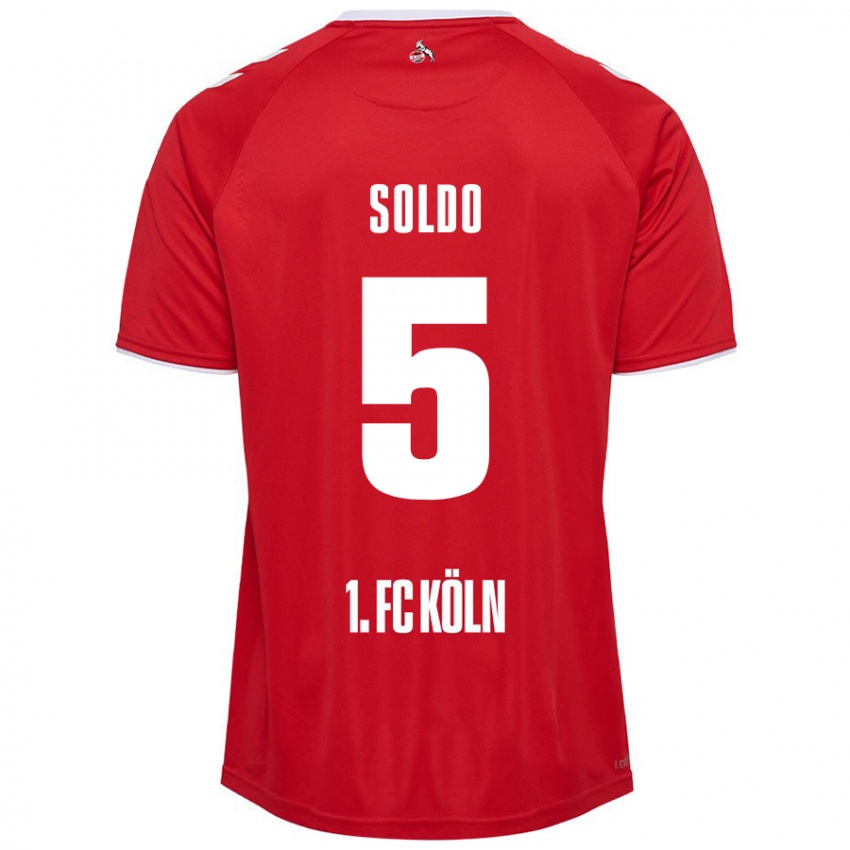 Criança Camisola Nikola Soldo #5 Branco Vermelho Alternativa 2024/25 Camisa