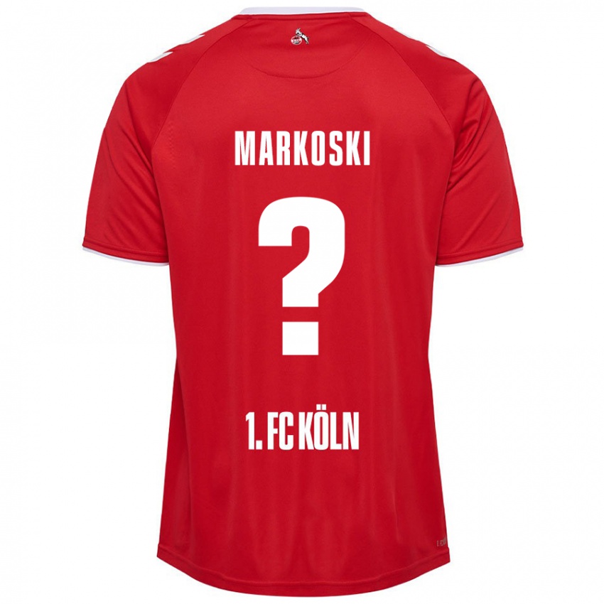 Criança Camisola Kristian Markoski #0 Branco Vermelho Alternativa 2024/25 Camisa