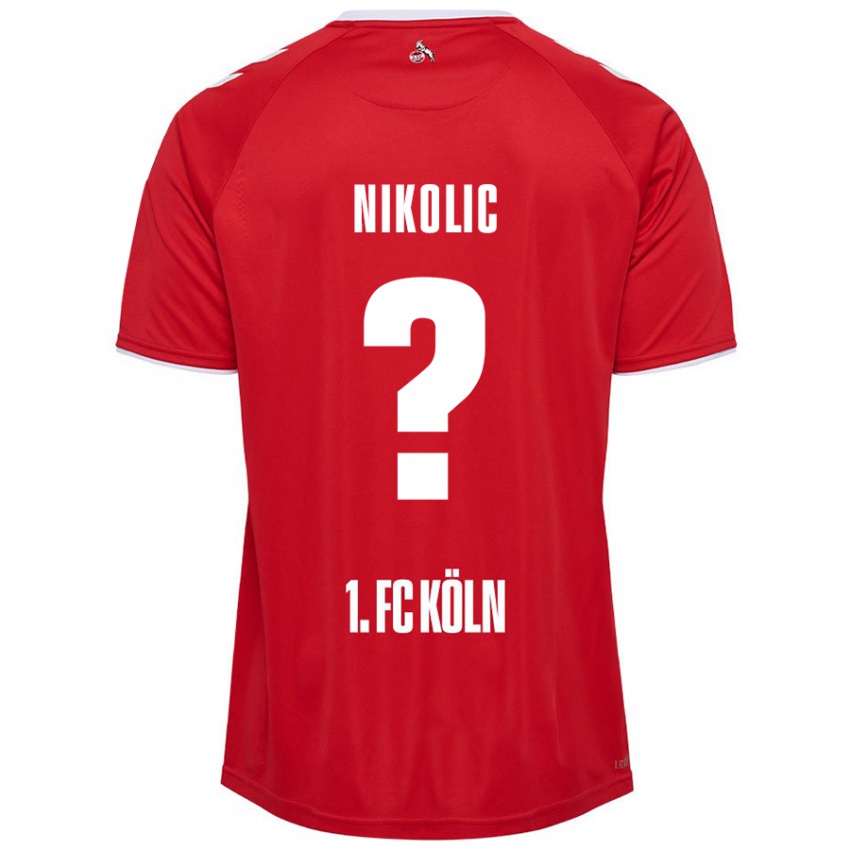 Criança Camisola Milan Nikolic #0 Branco Vermelho Alternativa 2024/25 Camisa