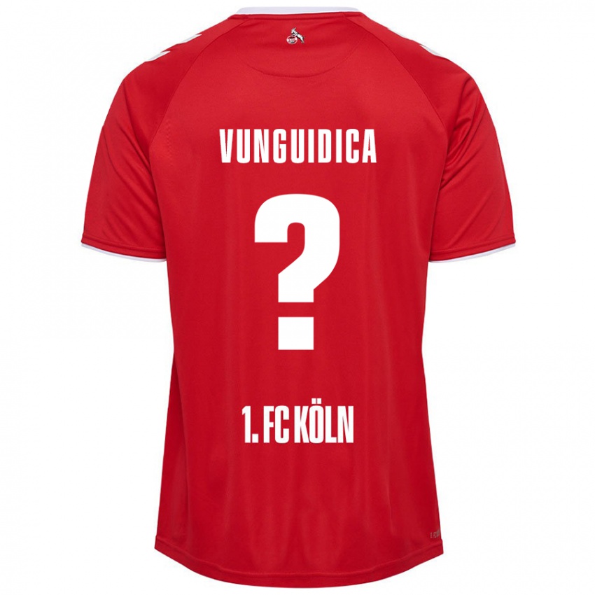 Criança Camisola Exaouse Vunguidica #0 Branco Vermelho Alternativa 2024/25 Camisa