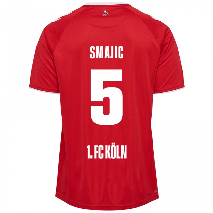 Criança Camisola Rijad Smajic #5 Branco Vermelho Alternativa 2024/25 Camisa