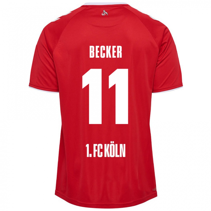 Criança Camisola Marlon Becker #11 Branco Vermelho Alternativa 2024/25 Camisa