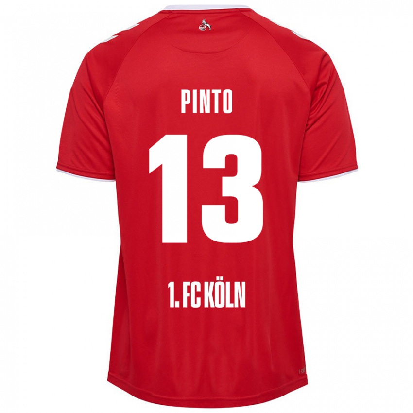 Criança Camisola João Pinto #13 Branco Vermelho Alternativa 2024/25 Camisa