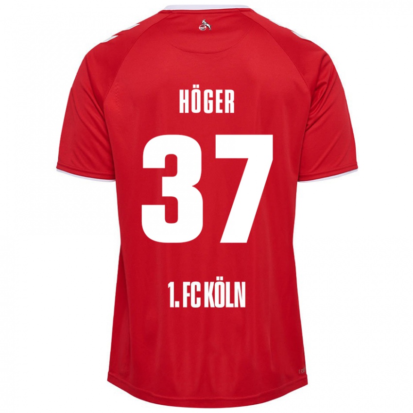 Criança Camisola Marco Höger #37 Branco Vermelho Alternativa 2024/25 Camisa