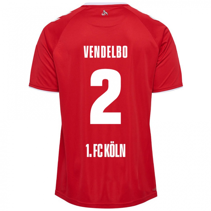 Criança Camisola Sofie Vendelbo #2 Branco Vermelho Alternativa 2024/25 Camisa