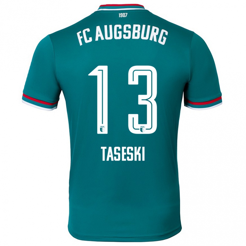 Criança Camisola Kristijan Taseski #13 Verde Escuro Alternativa 2024/25 Camisa