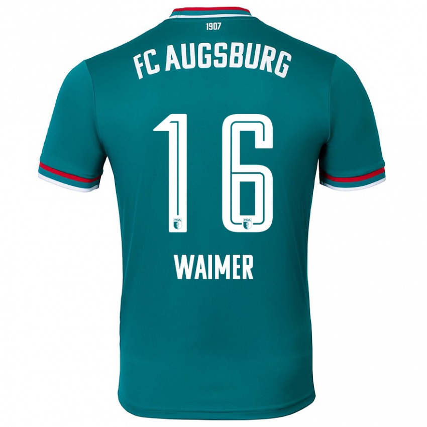 Criança Camisola Johannes Waimer #16 Verde Escuro Alternativa 2024/25 Camisa