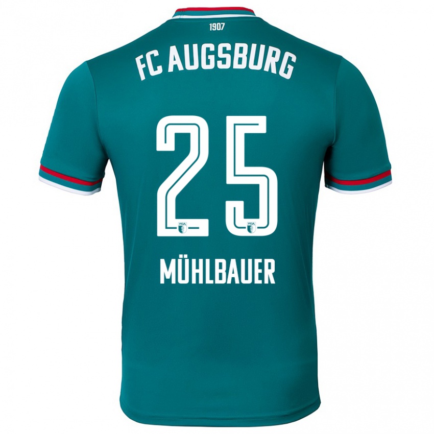 Criança Camisola Simon Mühlbauer #25 Verde Escuro Alternativa 2024/25 Camisa