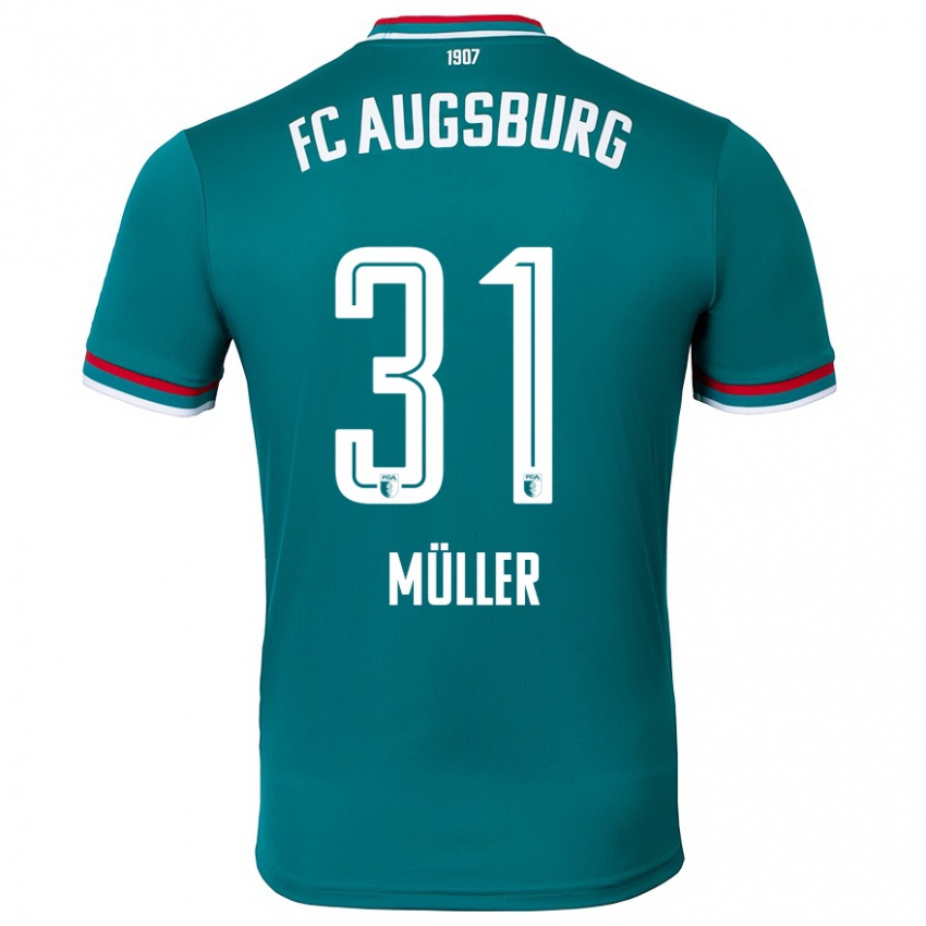 Criança Camisola Noah Müller #31 Verde Escuro Alternativa 2024/25 Camisa