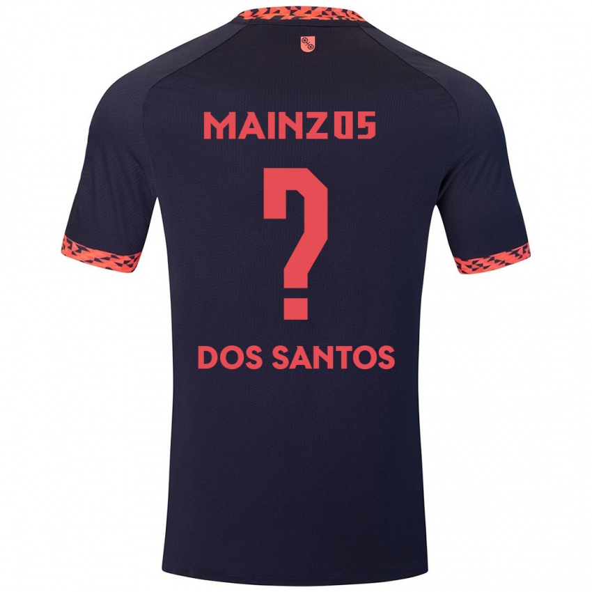 Criança Camisola Alexandre Tavares Dos Santos #0 Azul Coral Vermelho Alternativa 2024/25 Camisa