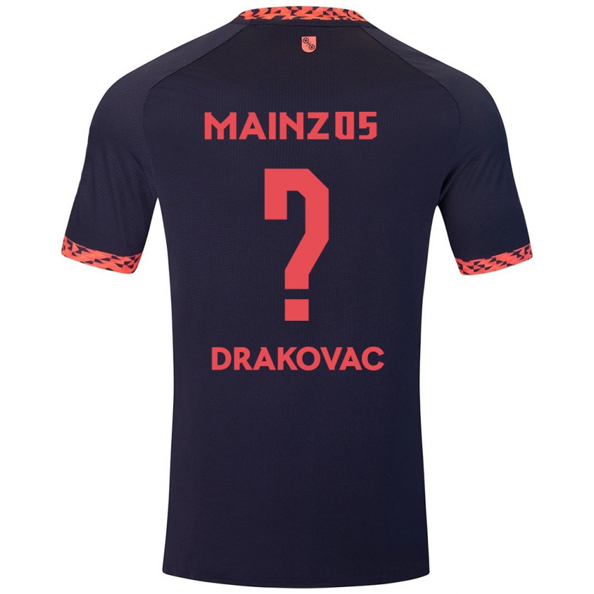 Criança Camisola Benjamin Drakovac #0 Azul Coral Vermelho Alternativa 2024/25 Camisa