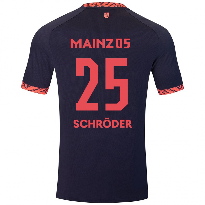 Criança Camisola Maxim Schröder #25 Azul Coral Vermelho Alternativa 2024/25 Camisa