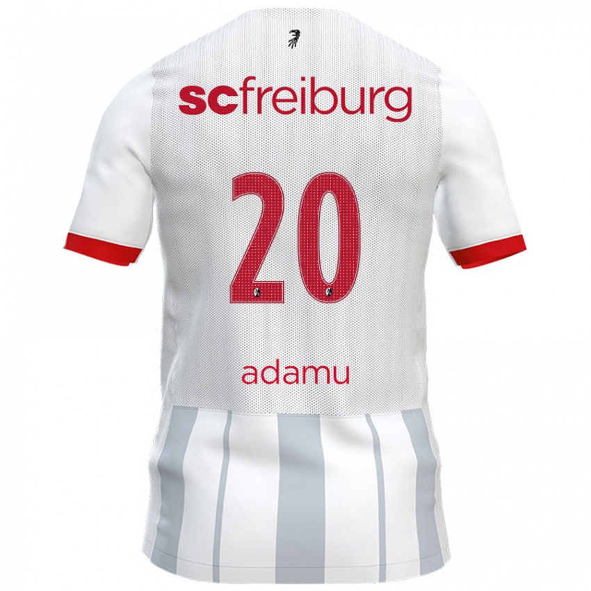 Criança Camisola Junior Adamu #20 Cinzento Branco Alternativa 2024/25 Camisa