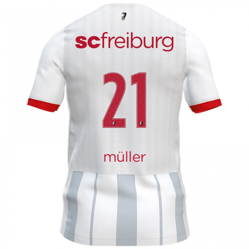 Criança Camisola Florian Müller #21 Cinzento Branco Alternativa 2024/25 Camisa