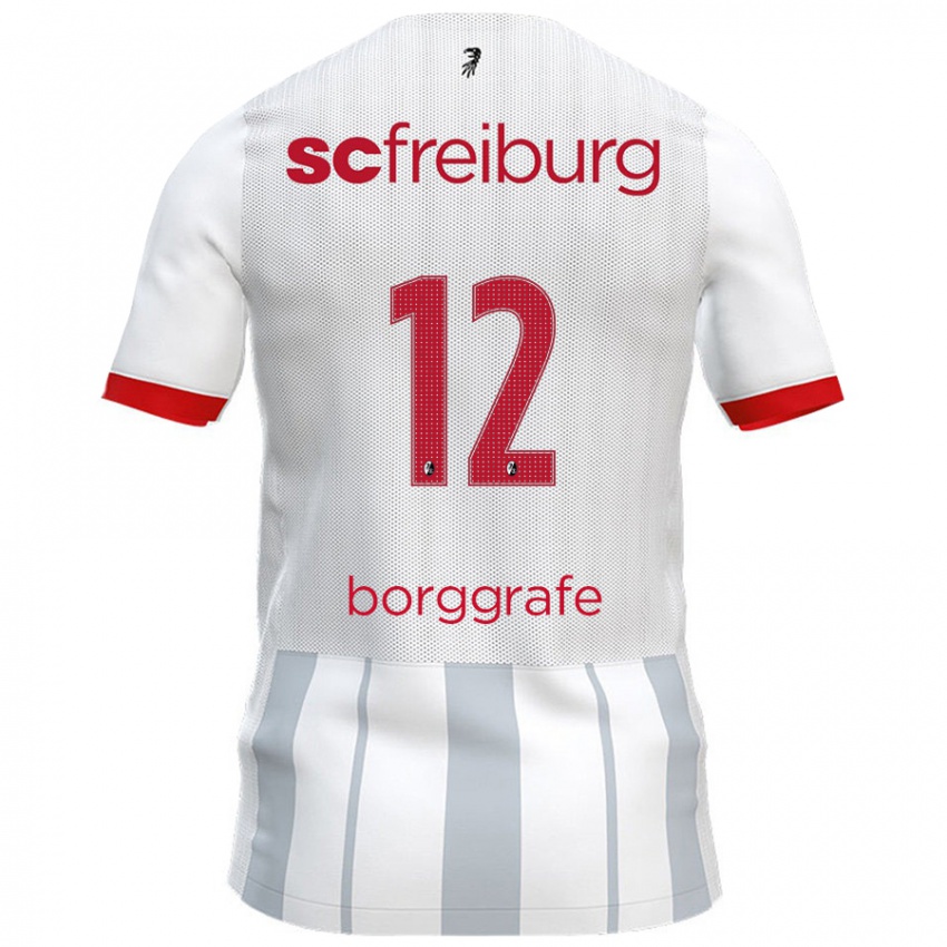 Criança Camisola Rafaela Borggräfe #12 Cinzento Branco Alternativa 2024/25 Camisa