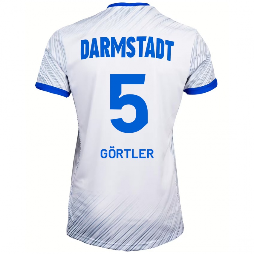 Criança Camisola Bastian Görtler #5 Azul Branco Alternativa 2024/25 Camisa