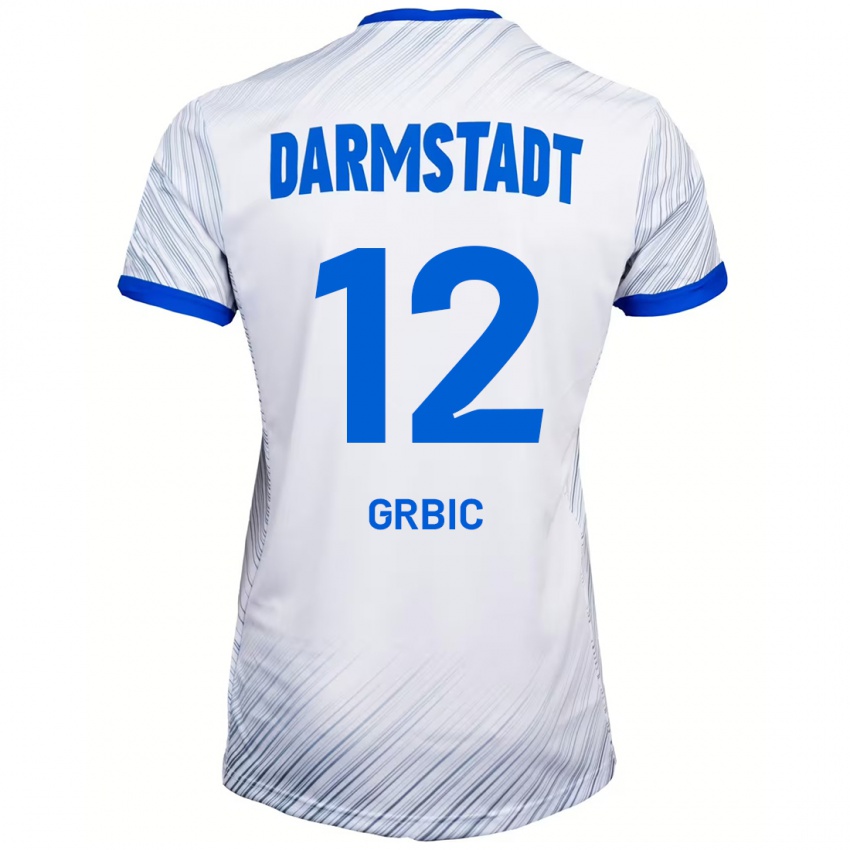 Criança Camisola Viktor Grbic #12 Azul Branco Alternativa 2024/25 Camisa