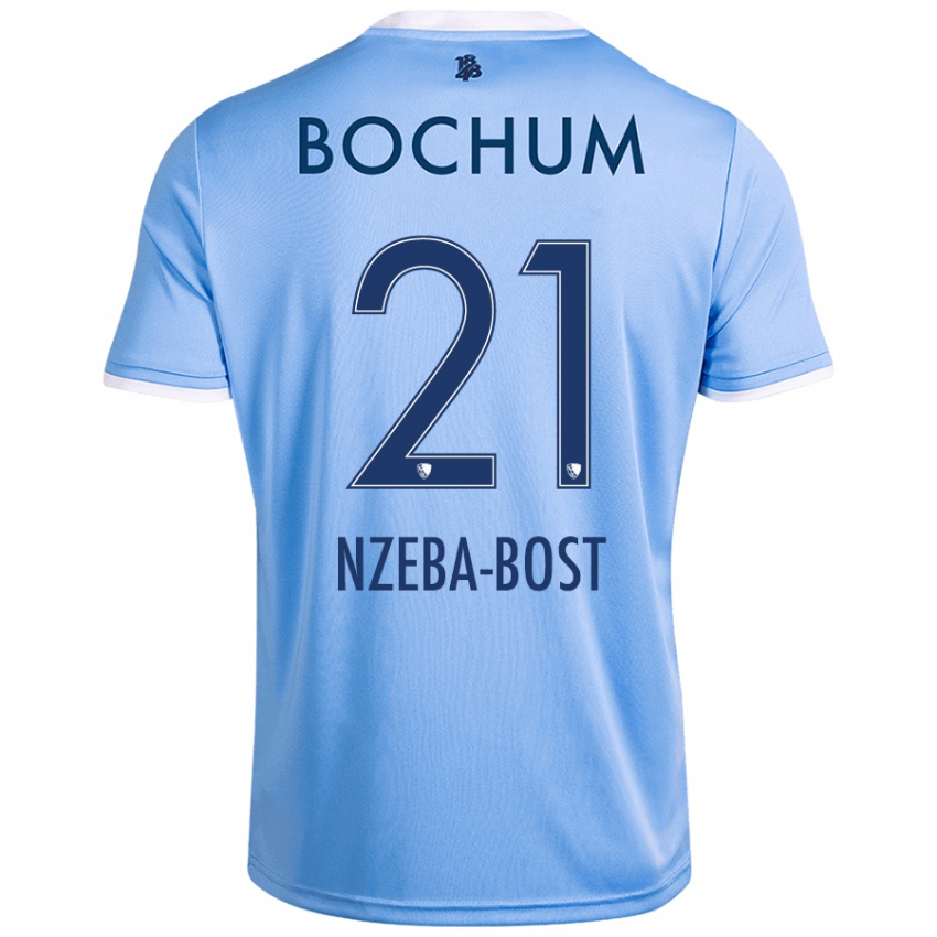 Criança Camisola Jan Nzeba-Bost #21 Celeiro Azul Alternativa 2024/25 Camisa