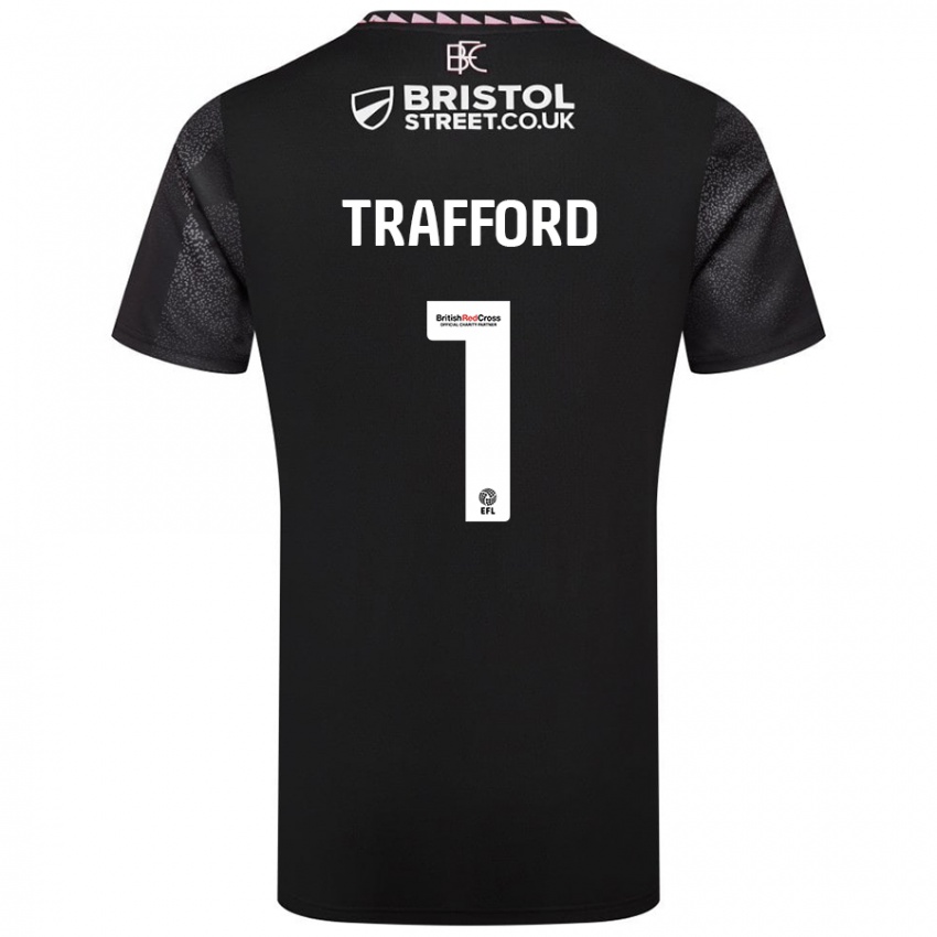 Criança Camisola James Trafford #1 Preto Alternativa 2024/25 Camisa