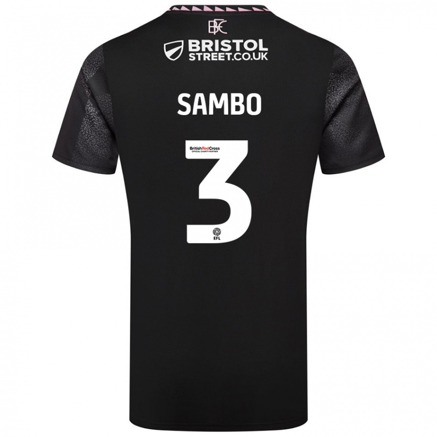 Criança Camisola Shurandy Sambo #3 Preto Alternativa 2024/25 Camisa