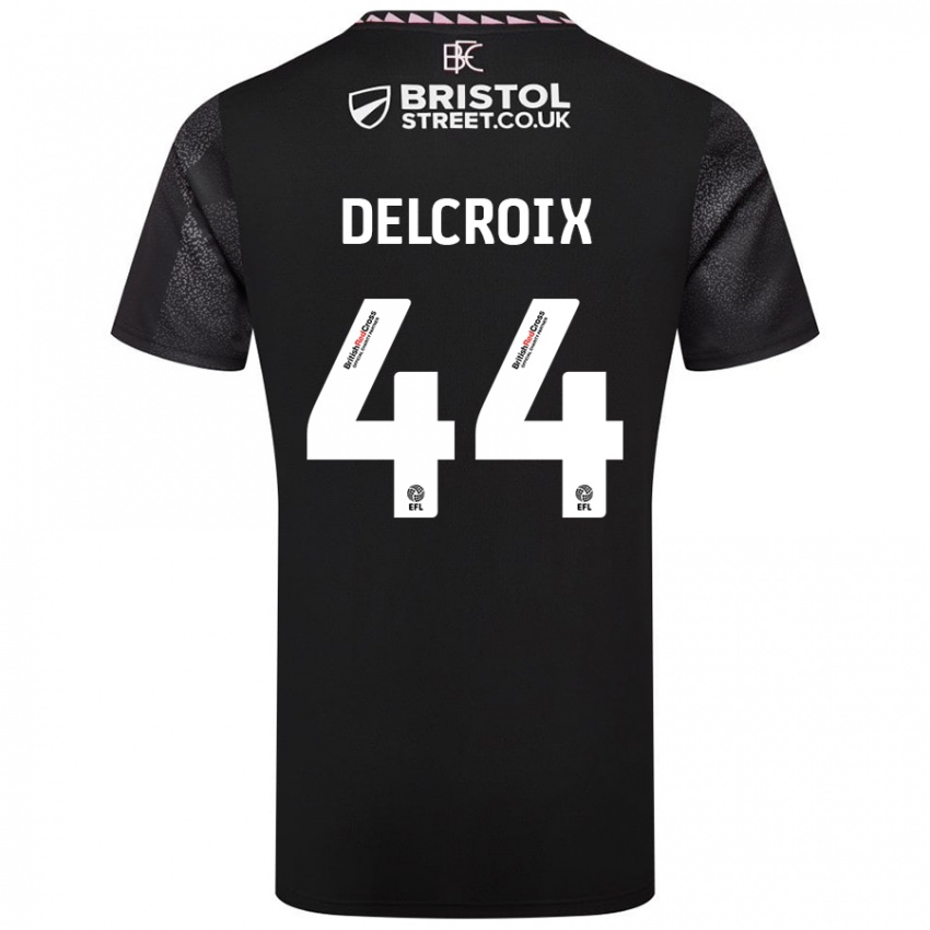 Criança Camisola Hannes Delcroix #44 Preto Alternativa 2024/25 Camisa