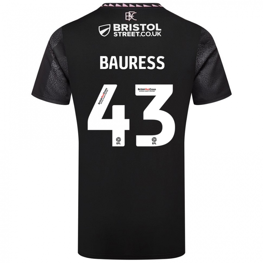 Criança Camisola Joe Bauress #43 Preto Alternativa 2024/25 Camisa