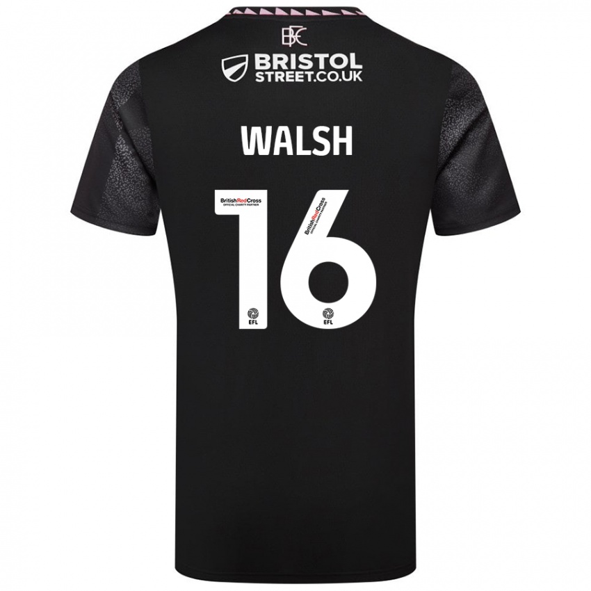 Criança Camisola Lucy Walsh #16 Preto Alternativa 2024/25 Camisa