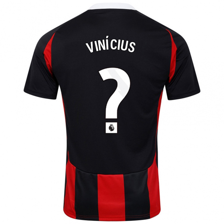 Criança Camisola Carlos Vinícius #0 Vermelho Preto Alternativa 2024/25 Camisa