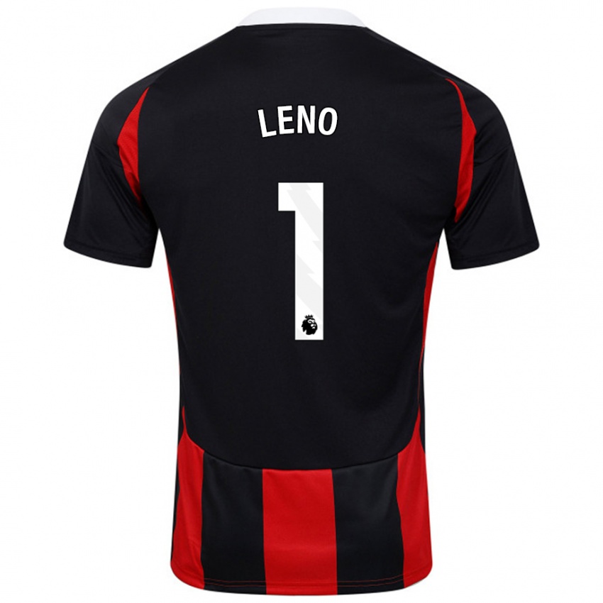 Criança Camisola Bernd Leno #1 Vermelho Preto Alternativa 2024/25 Camisa