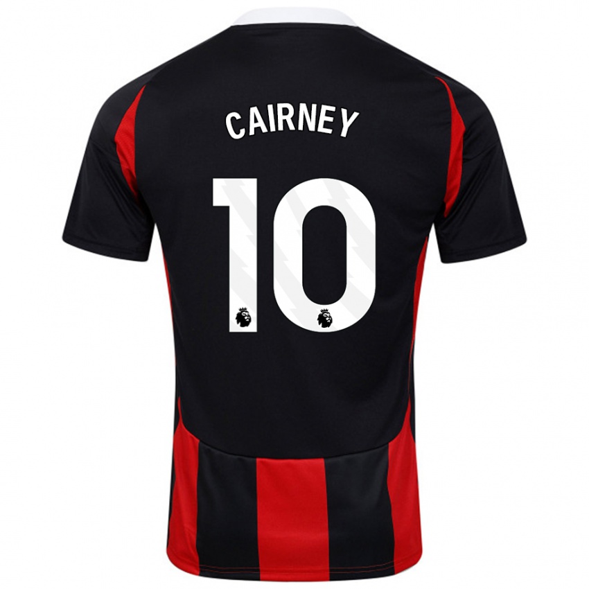 Criança Camisola Tom Cairney #10 Vermelho Preto Alternativa 2024/25 Camisa