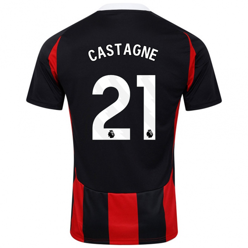 Criança Camisola Timothy Castagne #21 Vermelho Preto Alternativa 2024/25 Camisa