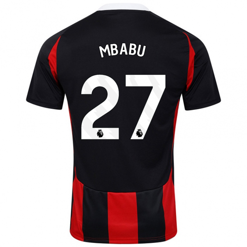 Criança Camisola Kevin Mbabu #27 Vermelho Preto Alternativa 2024/25 Camisa